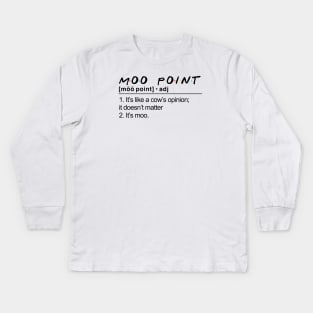 “It’s Moo.” Kids Long Sleeve T-Shirt